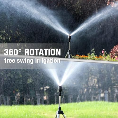 2pcs Rotierende Bewässerung Bewässerung Sprinkler Teleskopstativ Sprinkler Für Große Gartengarten Haushalt Automatisch Edelstahlwasser Wasser von HGZHNAT