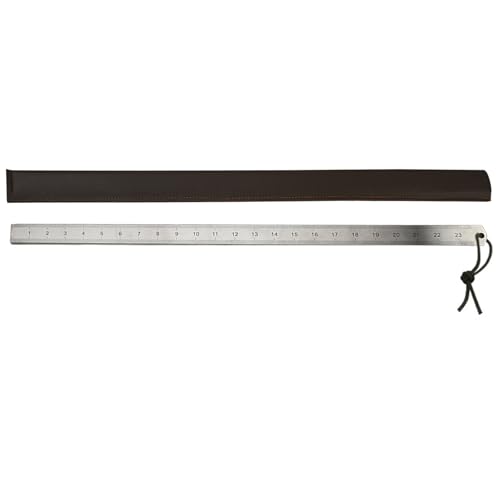 5mm Stahllineal, Lineal Metall, Umrechnungstabelle Zoll In Cm, Maßstab Lineal, Verdicktes Edelstahllineal, Stahllineal Mit Skala, Metalllineal, Extra Langer Stahlmessungslineer Mit Lederbezug von HGZHNAT
