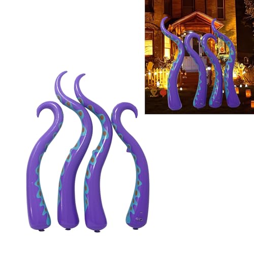 Aufblasbare Halloween Oktopus Tentakel, Schnelle Aufblasen Von Halloween Tintenfisch Tentakeln Dekore, Für Innenräume Freien Partys Solid PVC Holiday Yard Dekoration Faltbare Party Dekoration von HGZHNAT
