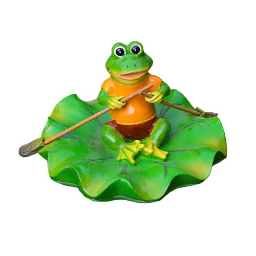 Cartoon Schwimmende BlattfröSche Skulptur, Deko Miniteich, Teichdeko Miniteich, Garten I-m Freien Teich Schwimmende Teichdeko, Bankette Schwimmende Dekorationen, Fischtanks Schwimmende Ornamente von HGZHNAT