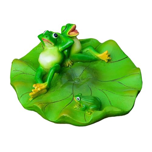 Cartoon Schwimmende BlattfröSche Skulptur, Deko Miniteich, Teichdeko Miniteich, Garten I-m Freien Teich Schwimmende Teichdeko, Bankette Schwimmende Dekorationen, Fischtanks Schwimmende Ornamente von HGZHNAT