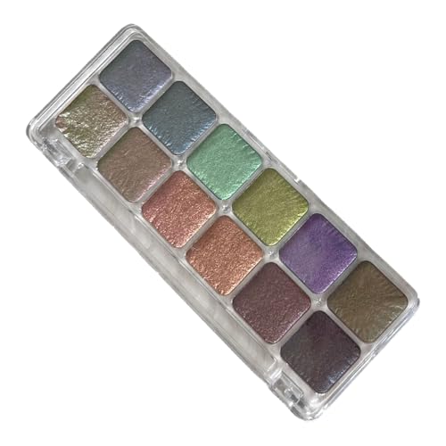 HGZHNAT 12 Farben Feste Aquarell Set Pearlescent Pigment Aquarellfarbe Lack Set Zeichnungsmittel Für Künstler Student Student HGZHNAT 12 Farben Feste Aquarell Set Pearlescent Pigment Aquarellfarbe Lack Set Zeichnungsmittel Für Künstler Student Student von HGZHNAT