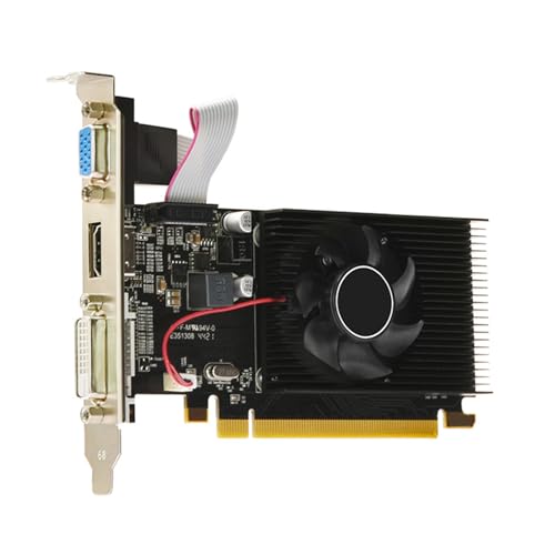 HGZHNAT DDR3 64 Bit Grafikkarte 2GB Mit Cooling Lüfter Desktop Gaming Grafikkarte Für Büro Heimleuchten PC Zubehör Low Profile VGA Grafik von HGZHNAT