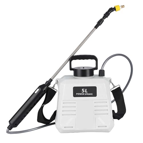 HGZHNAT DrucksprüHer 5 Liter, Akku SprüHgeräT, DrucksprüHer Elektrisch, DrucksprüHer Akku FüR Outdoor BewäSserung HandsprüHgeräT Wasserkanister FüR Pflanzen Garten Teleskopieren Garten SprüHgeräT von HGZHNAT
