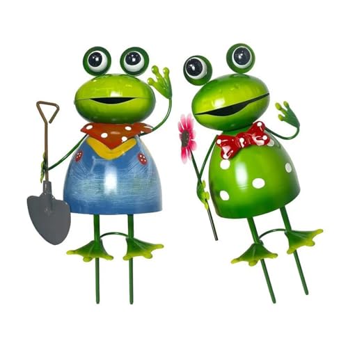 HGZHNAT Frosch Statuen Garten, Frosch Gartenornament, Gartenskulpturen & Für Den Außenbereich, Frühlingsfrösche Figuren Für Gärten Freien Dekorationen Gartenskulpturen Freien von HGZHNAT