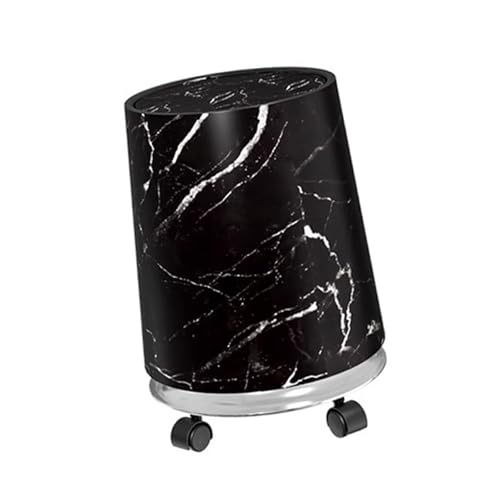 HGZHNAT Mülleimer Küche, Eleganter Marmor Strukturierte Doppelte Schicht Abfallbehälter, 2.1Gallon Bad Büro Küche Mülleimer Herausnehmbarer Innerer Eimer Kleine-r Mülleimer von HGZHNAT