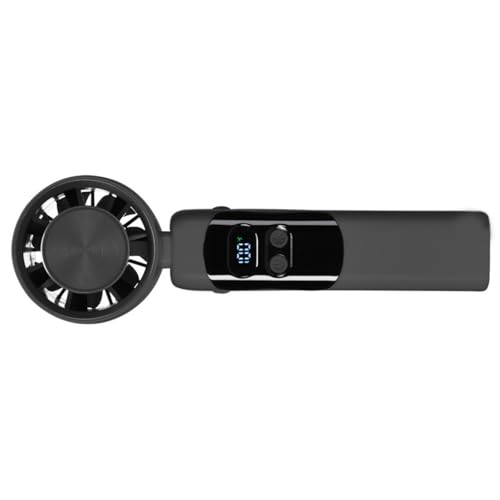 HGZHNAT Multifauntal Digital Display Lüfter Effizienter Kühllüfter 4000mAh Ruhige Leistungsstarke ABS Textur Für Tragbare Tasche Freien von HGZHNAT