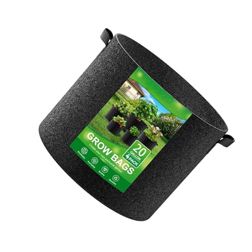 HGZHNAT Nicht Verwobene Pflanzenbehälter 4pcs Set Verstärkte Wachstumstaschen Die Belüftentöpfe Verbessern Geeignet Für Bio Gartengarten Atmungsaktiv HGZHNAT Nicht Verwobene Pflanzenbehälter 4pcs Set Verstärkte Wachstumstaschen Die Belüftentöpfe Verbessern Geeignet Für Bio Gartengarten Atmungsaktiv von HGZHNAT