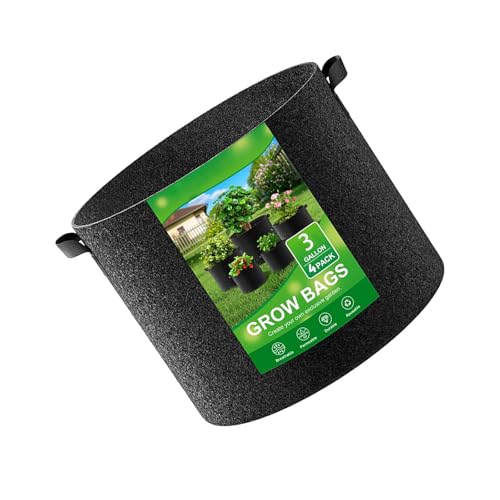 HGZHNAT Nicht Verwobene Pflanzenbehälter 4pcs Set Verstärkte Wachstumstaschen Die Belüftentöpfe Verbessern Geeignet Für Bio Gartengarten Atmungsaktiv HGZHNAT Nicht Verwobene Pflanzenbehälter 4pcs Set Verstärkte Wachstumstaschen Die Belüftentöpfe Verbessern Geeignet Für Bio Gartengarten Atmungsaktiv von HGZHNAT