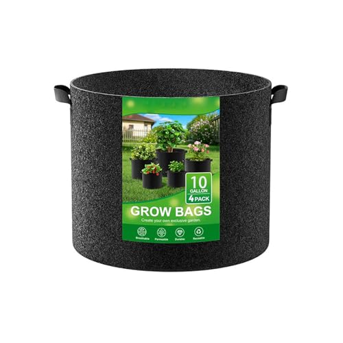 HGZHNAT Nicht Verwobene Pflanzenbehälter 4pcs Set Verstärkte Wachstumstaschen Die Belüftentöpfe Verbessern Geeignet Für Bio Gartengarten Atmungsaktiv HGZHNAT Nicht Verwobene Pflanzenbehälter 4pcs Set Verstärkte Wachstumstaschen Die Belüftentöpfe Verbessern Geeignet Für Bio Gartengarten Atmungsaktiv von HGZHNAT