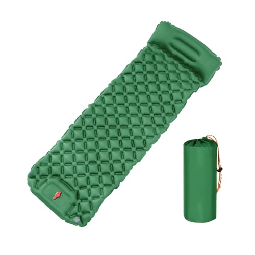 HGZHNAT Schlafkissen Freien Matte Klappbett Camping Aufblasbare Matratze Mit Kissen Leichte Gewicht Luftkissen Dauerhaft Schlafpolster Mit Kissen von HGZHNAT