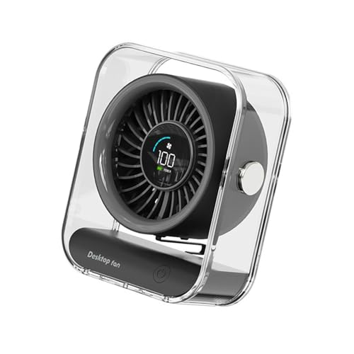 HGZHNAT Schreibtischlüfter Digital Displayventilator Schlafzimmer Lüfter Büro Lüfter Luftkühlung Lüfter Bauch von HGZHNAT