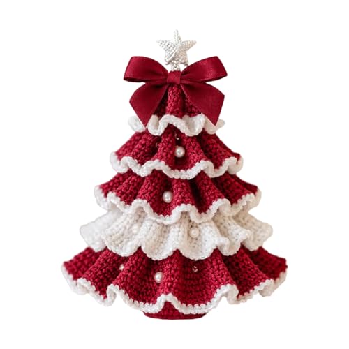 Handmade Christmas Tree, Häkeln Weihnachtsbaum Kit, Handgefertigte Urlaubsdekoration Set, Anfängerbuhl Perle Verzierung Party Häkeldekoration Starter von HGZHNAT