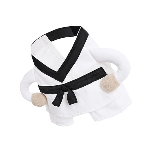 HGZHNAT Hunde Martial Arts Kostüm Easy Wear Design Haustier Kungfu Cosplay Kleidung Für Kleine Rassen Haustier Halloween Themen Party Kear Hundekostüm von HGZHNAT