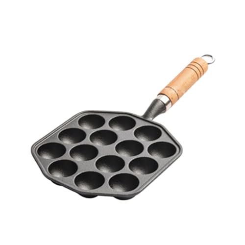 Iron Takoyaki Kochplatte Pfanne Mit Langem 14 Halbkugel Tintenfische Tintenfische Ballhersteller Kompatios Mit Allen Wärmequellen Eisen Takoyaki Pfanne von HGZHNAT