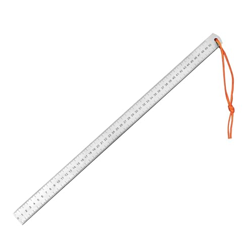 Metall Lineal, Stahllineal Mit Skala, Metalllineal Mit Doppelseitenskala, Hochleistungs-lineal (maßeinheit: Zoll Und Cm), Multifunktionales Messwerkzeug Für Lehrer Und Professionelle Geeignet Sind von HGZHNAT