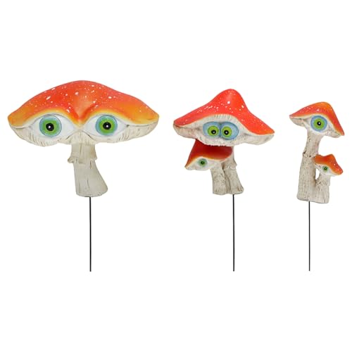 HGZHNAT Pilz Figur Feenharz Garden Stake 3D Pilzdesign Für Rasene Dekore Einfach Installation Blumenbeet HGZHNAT Pilz Figur Feenharz Garden Stake 3D Pilzdesign Für Rasene Dekore Einfach Installation Blumenbeet von HGZHNAT