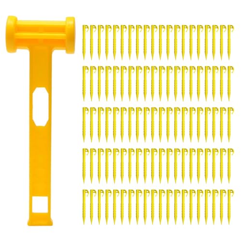 Plastik Gemahlener Stecker Zelt Stake Camping Peg Heavy Delt Peg Outdoor Bodenanker Mit Hammer Für Gartenrasen Freien von HGZHNAT