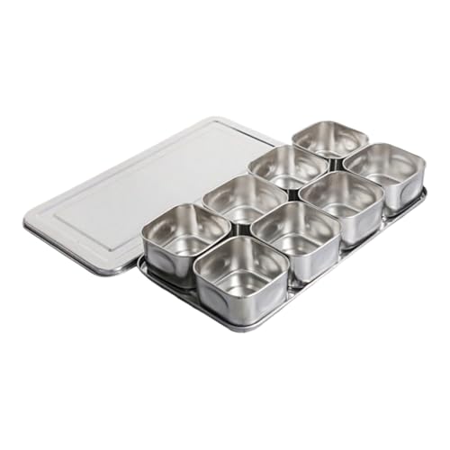 Robuste Edelstahl Gewürzbox 6/8 Gitterfächer Einfache Extrakte Gewürze Gläser Für Heimcafés Küchenorganisatoren Robuste Edelstahl Gewürzbox 6/8 Gitterfächer Einfache Extrakte Gewürze Gläser Für Heimcafés Küchenorganisatoren von HGZHNAT