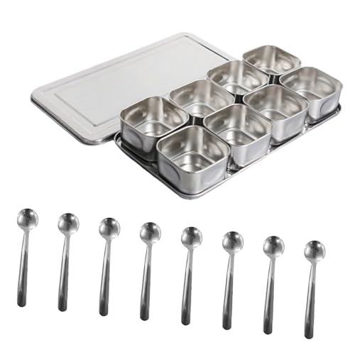 Robuste Edelstahl Gewürzbox 6/8 Gitterfächer Einfache Extrakte Gewürze Gläser Für Heimcafés Küchenorganisatoren Robuste Edelstahl Gewürzbox 6/8 Gitterfächer Einfache Extrakte Gewürze Gläser Für Heimcafés Küchenorganisatoren von HGZHNAT