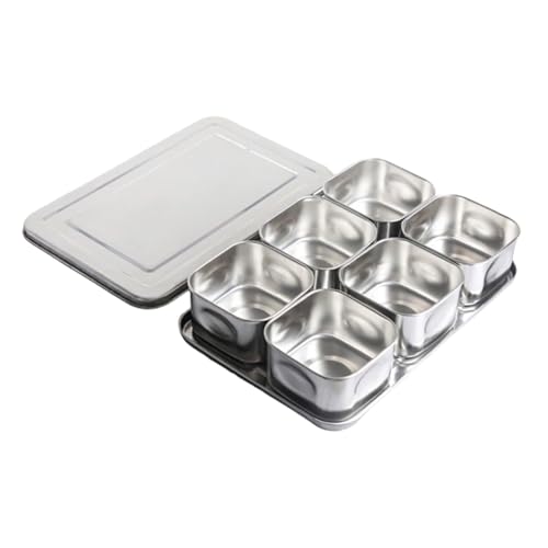 Robuste Edelstahl Gewürzbox 6/8 Gitterfächer Einfache Extrakte Gewürze Gläser Für Heimcafés Küchenorganisatoren Robuste Edelstahl Gewürzbox 6/8 Gitterfächer Einfache Extrakte Gewürze Gläser Für Heimcafés Küchenorganisatoren von HGZHNAT