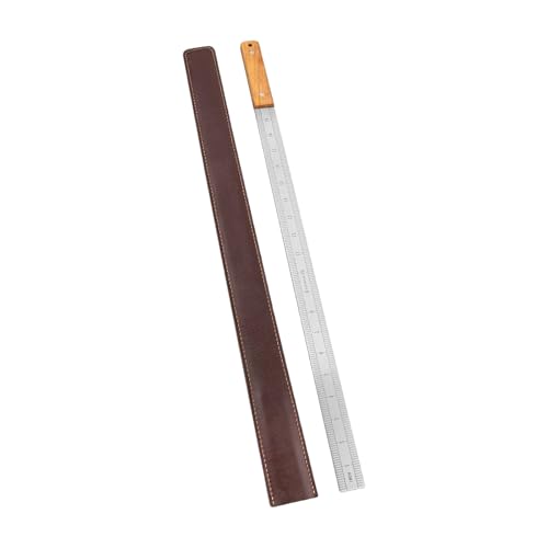 Stahllineal, Lineal Metall, Hochleistungs-lineal (maßeinheit: Zoll Und Cm), Multifunktionales Herrscher Gerade, Kanten Messwerkzeug 50 Cm 20 Zoll Gerade Lineal, Edelstahl Mit Multifunktionalem Design von HGZHNAT