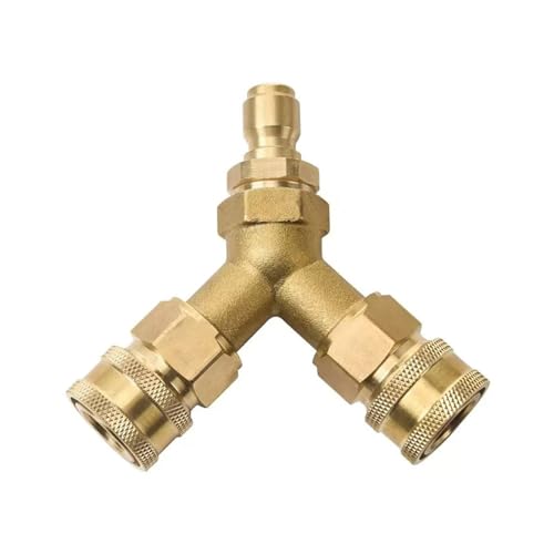 Triple Splitter Adapter Mit 3/8 Zoll Schnellverbindungsanschluss Adapter Splitter Koppler Stecker Für Hochdruck Waschmaschine Triple Outlet Water Distributor von HGZHNAT