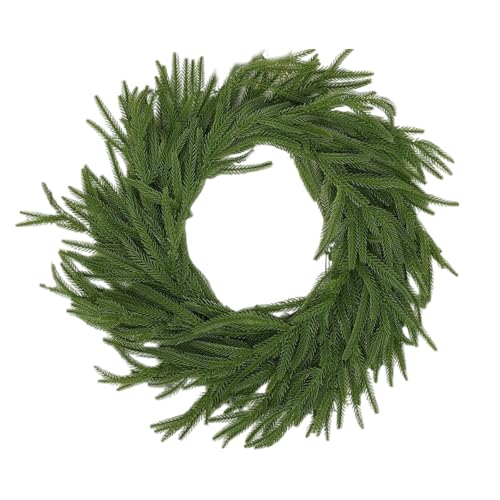 Weihnachten Norfolk Pine Girlands, Real Touch Pine Künstliche Girlande, Faux Greeny Winter Weihnachten Für Tischmantel Kamin Innerner Außen Weihnachtsdekorationen (1 Stcs) von HGZHNAT