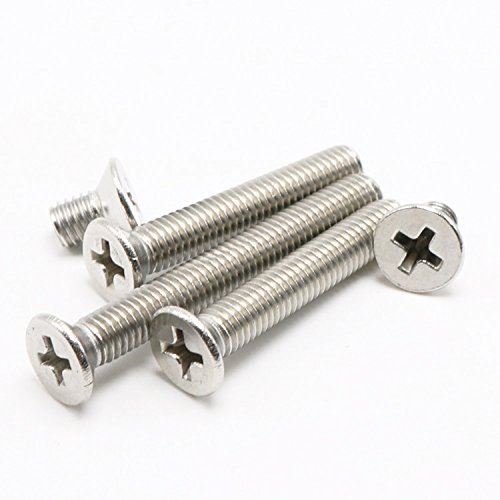 # 2–56 Phillips flach/Senkkopf Maschine Schrauben, A2 Edelstahl, Gewinde Länge 1/20,3 cm zu 2,5 cm Pack 100 von HH FASTENERS