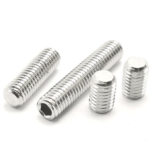 # 4–40 UNC flach Point Set Schrauben Innensechskant Grub Schrauben Stück 100 Stück, silber von HH FASTENERS