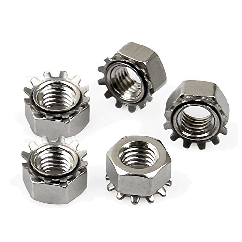 # 6–32 Edelstahl locknuts mit external-tooth Lock Waschmaschine, 100 Stück, KEP Mutter von HH FASTENERS