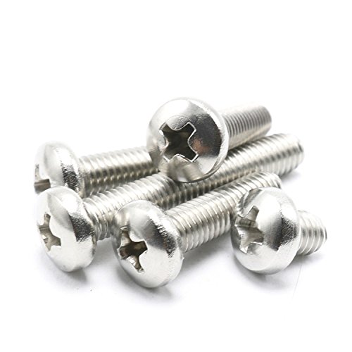 M4 Phillips Pan Head Maschine Schrauben A2 Edelstahl Gewinde Länge 4 bis 30 mm, Pack 50 Stück von HH FASTENERS