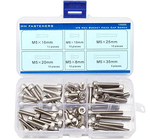 M5 HEX SOCKET HEAD CAP Schraube Sortiment Kit, Edelstahl, Vollgewinde von HH FASTENERS