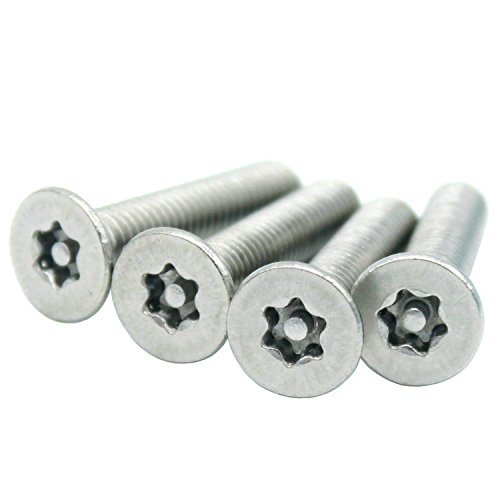M6 x 40 mm Sicherheit Schrauben pin-in-torx flach Head Schrauben A2, rechte Hand Threads, metrisches, 20 Teile von HH FASTENERS