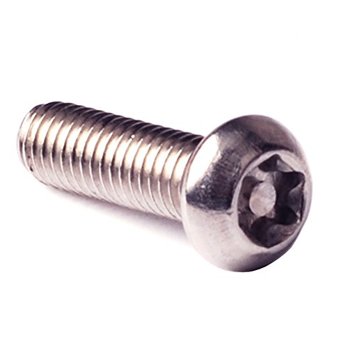 M6 x 50 mm Pin in Head Torx Schrauben, 304 Edelstahl Pin Torx Button Head Sicherheit Schrauben, rechte Hand Threads, metrisches, 10 von HH FASTENERS