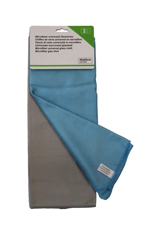 HH-Haushalt Mikrofaser Universal Glastücher & Fenstertücher 2 Stück 45 x 65 cm Reinigungstücher von HH-Haushalt