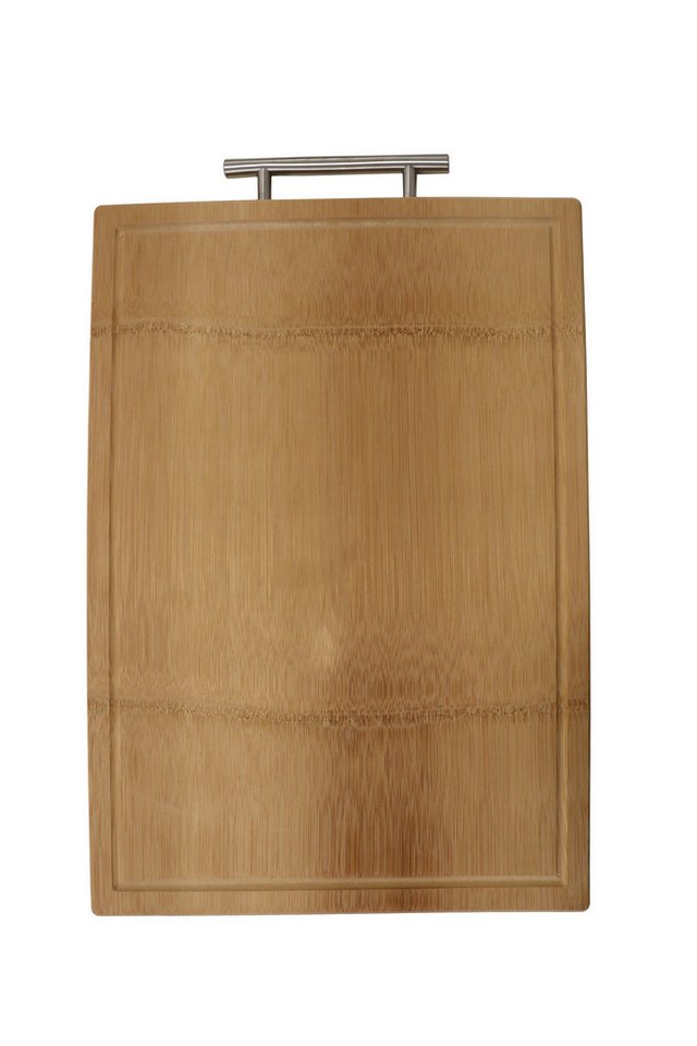 HH-Haushalt Schneidebrett Schneidebrett mit Griffleiste aus Bambus-Holz 32 x 45 cm von HH-Haushalt
