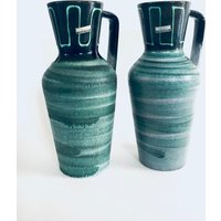 Midcentury Moderne Studio Keramik Vase Set Von Scheurich, Westdeutschland 1960 von HHArtdesignBE