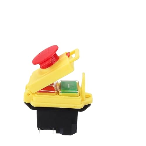 400V15A 7-pin Electromagnetic Switch Start Switch Instantaneous Button Waterproof Magnetic Switch Safety Emergencys Stop Button von HHB18I