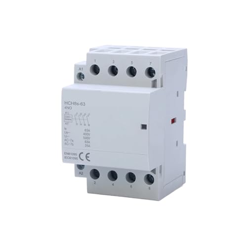 HCH8s-63 40A 100A Modular Contactor 4P 63A 4NO 4NC 2NO2NC 220V 110V 24V Automatic Household Contactor Din Rail Type(4P 40A 4NO AC230V) von HHB8WL