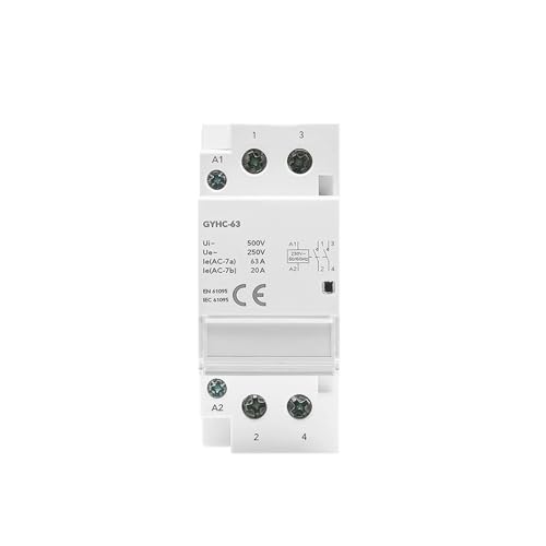 HHB8WL Modular Contactor 2P 40A 63A 2NO or 2NC or 1NO1NC DIN Rail Mounting AC220V 230V Automatic(2P 40A 2NC 220V) von HHB8WL