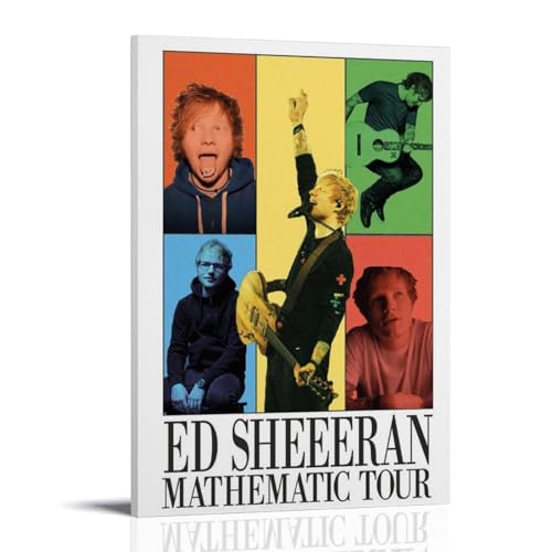 HHBOK Ed SheeranWandkunst-Poster, wasserdicht, für Wohnzimmer, Schlafzimmer, Büro, moderner Leinwanddruck, Heimdekoration, Geschenk, Kreativität, Ed Sheeran, 30 x 45 cm von HHBOK