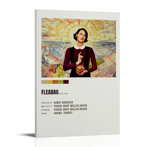 HHBOK FleabagWall Kunst-Poster, wasserdicht, für Wohnzimmer, Schlafzimmer, Büro, moderner Leinwanddruck, Heimdekoration, Geschenk, Kreativität, Fleabag30 x 45 cm von HHBOK