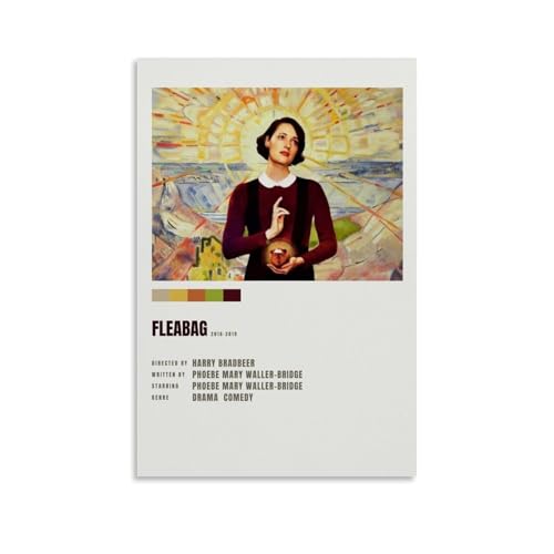 HHBOK FleabagWandkunst-Poster, wasserdicht, für Wohnzimmer, Schlafzimmer, Büro, moderner Leinwanddruck, Heimdekoration, Geschenk, Kreativität, Fleabag20 x 30 cm von HHBOK