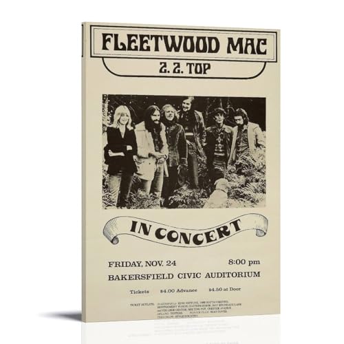 HHBOK Fleetwood MacWall Kunst-Poster, wasserdicht, für Wohnzimmer, Schlafzimmer, Büro, moderner Leinwanddruck, Heimdekoration, Geschenk, Kreativität, Fleetwood, Mac20 x 30 cm von HHBOK