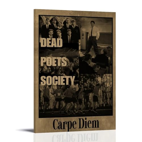 HHBOK Wandkunst-Poster, wasserdicht, für Wohnzimmer, Schlafzimmer, Büro, moderner Leinwanddruck, Heimdekoration, Geschenk, Kreativität, Dead Poets Society20 x 30 cm von HHBOK