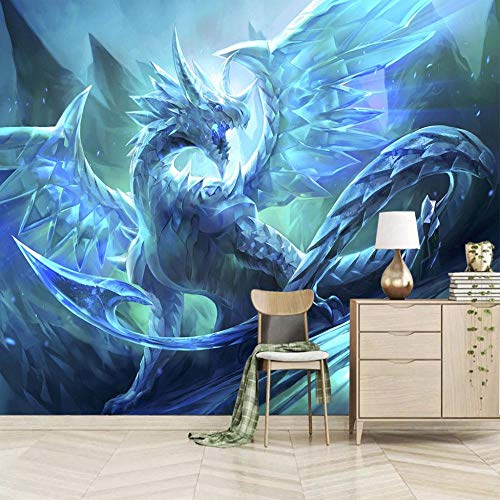 Benutzerdefinierte Fototapete Drachen 3D Wandbild Tapete Wohnzimmer Schlafzimmer Sofa Hintergrund Dekorative Wand/Größe:250X175cm von HHCUIJ