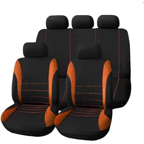 HHCVLUZI 5 Sitzer Auto Sitzbezug Für Dacia Sandero 3 / Sandero Stepway 3 III 2021-2023 2024,Vorne Und Hinten Auto-Schonbezüge Wasserdichtes VerschleißFest Sitzschutz Zubehör Innenraum,Orange HHCVLUZI 5 Sitzer Auto Sitzbezug Für Dacia Sandero 3 / Sandero Stepway 3 III 2021-2023 2024,Vorne Und Hinten Auto-Schonbezüge Wasserdichtes VerschleißFest Sitzschutz Zubehör Innenraum,Orange von HHCVLUZI