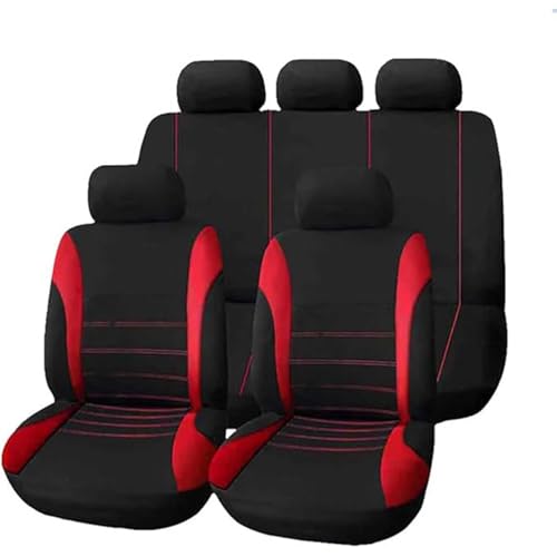 HHCVLUZI 5 Sitzer Auto Sitzbezug Für Toyota Land Cruiser 2010+,Vorne Und Hinten Auto-Schonbezüge Wasserdichtes VerschleißFest Sitzschutz Zubehör Innenraum,Red von HHCVLUZI