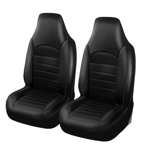 HHCVLUZI Car Front Seat Covers for Audi Q2 Q3 Q4 Q5 Q7 Q8 Q9 S1 Premium,2 Seats Leather Car Seat Protector Covers Waterproof Breathable Cover Seat Cushion Accessories,Black von HHCVLUZI